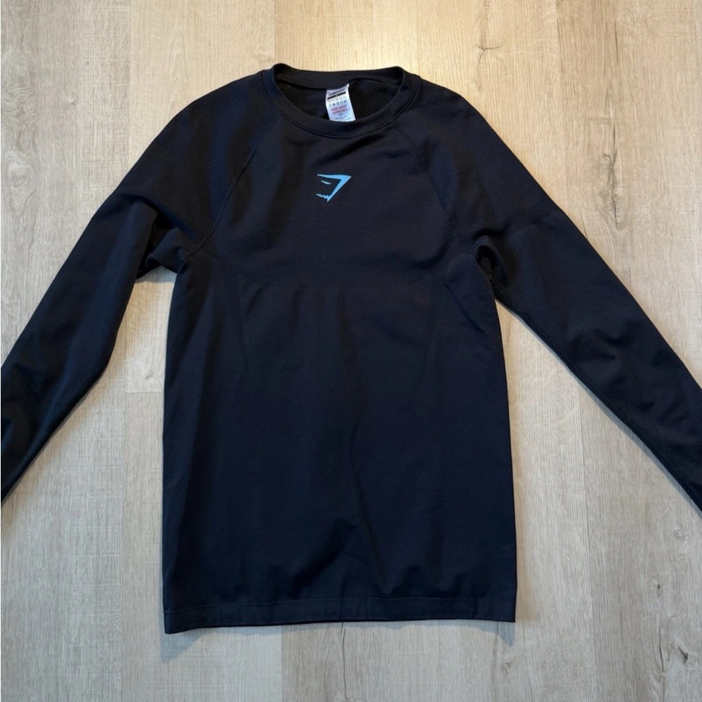 Gymshark Midnight onyx 5.0 compression Long-Sleeve David laid